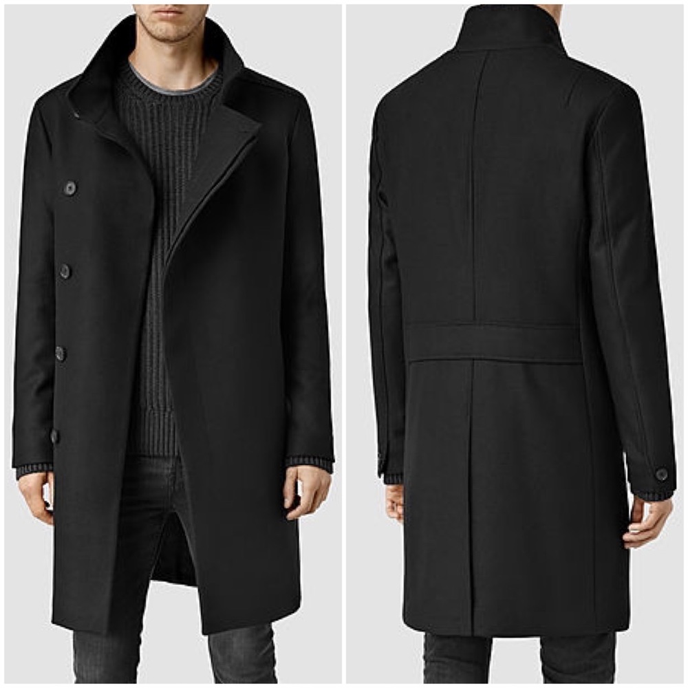 AllSaints Italian Wool Banner Coat